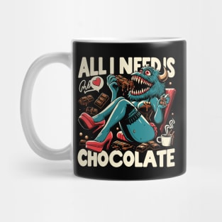 Chocoholic choco lover girl funny monster Mug